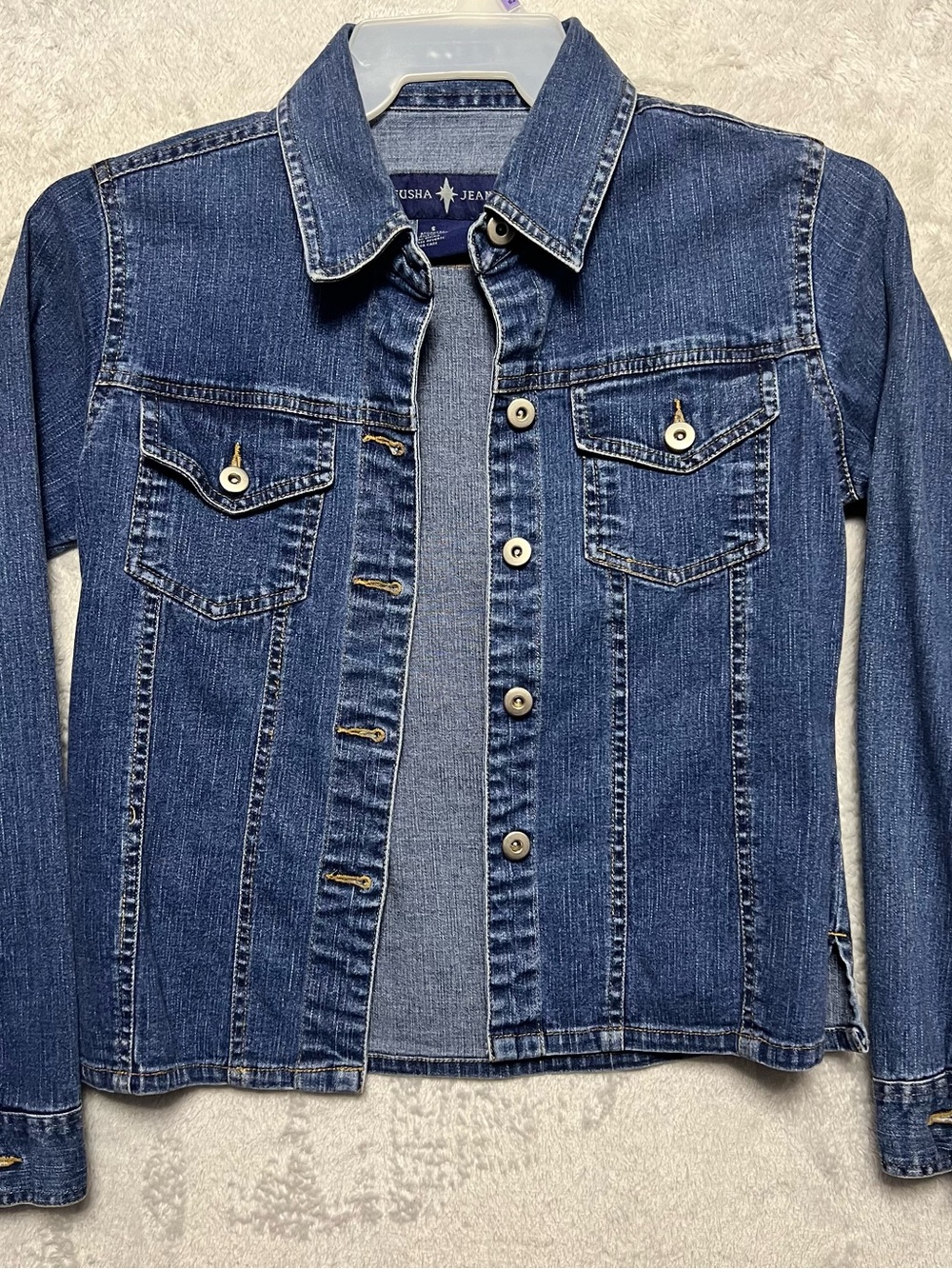 Women’s Dark Indigo Denim Jacket by Fusha Jeans Small